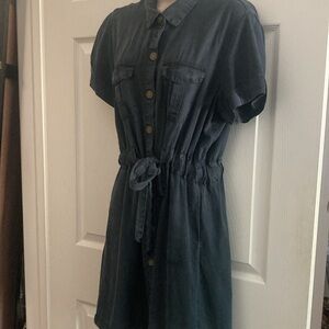 Short sleeve shirt dress